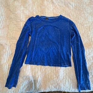 Blue Long Sleeve Top